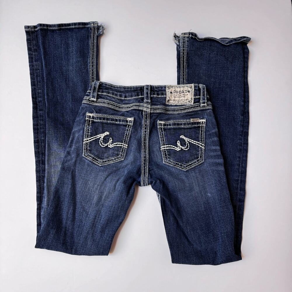 Anoname Cotton Joelle Boot Cut Denim Dark Wash Low Rise Jeans Women's 25